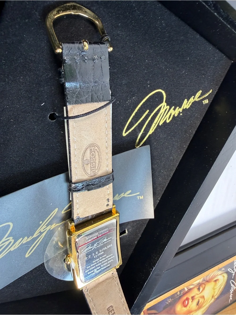 Fossil Gold-Tone Limited Edition Marilyn Monroe Leather Strap Watch